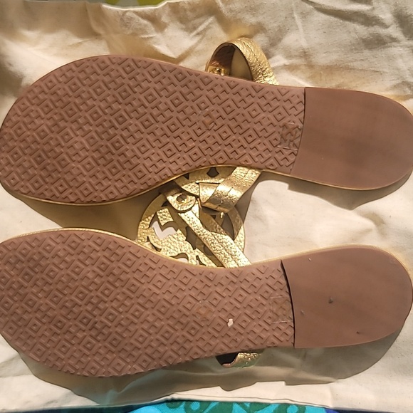 🥰Gold Tory Burch Miller sandals🥰 - Picture 8 of 13